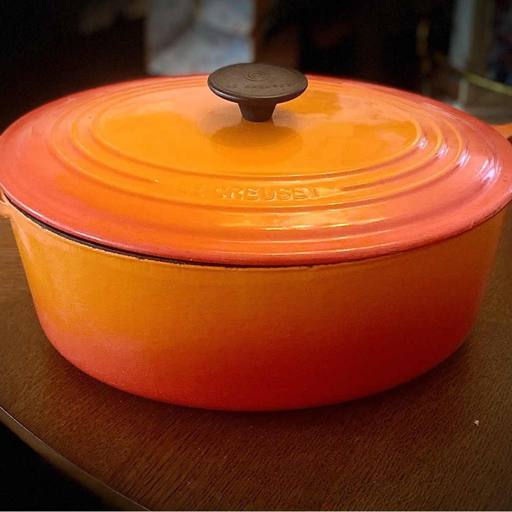 Vintage Le Creuset Dutch Oven with Lid, Oval 29 (5qt) - Volcanique Lava